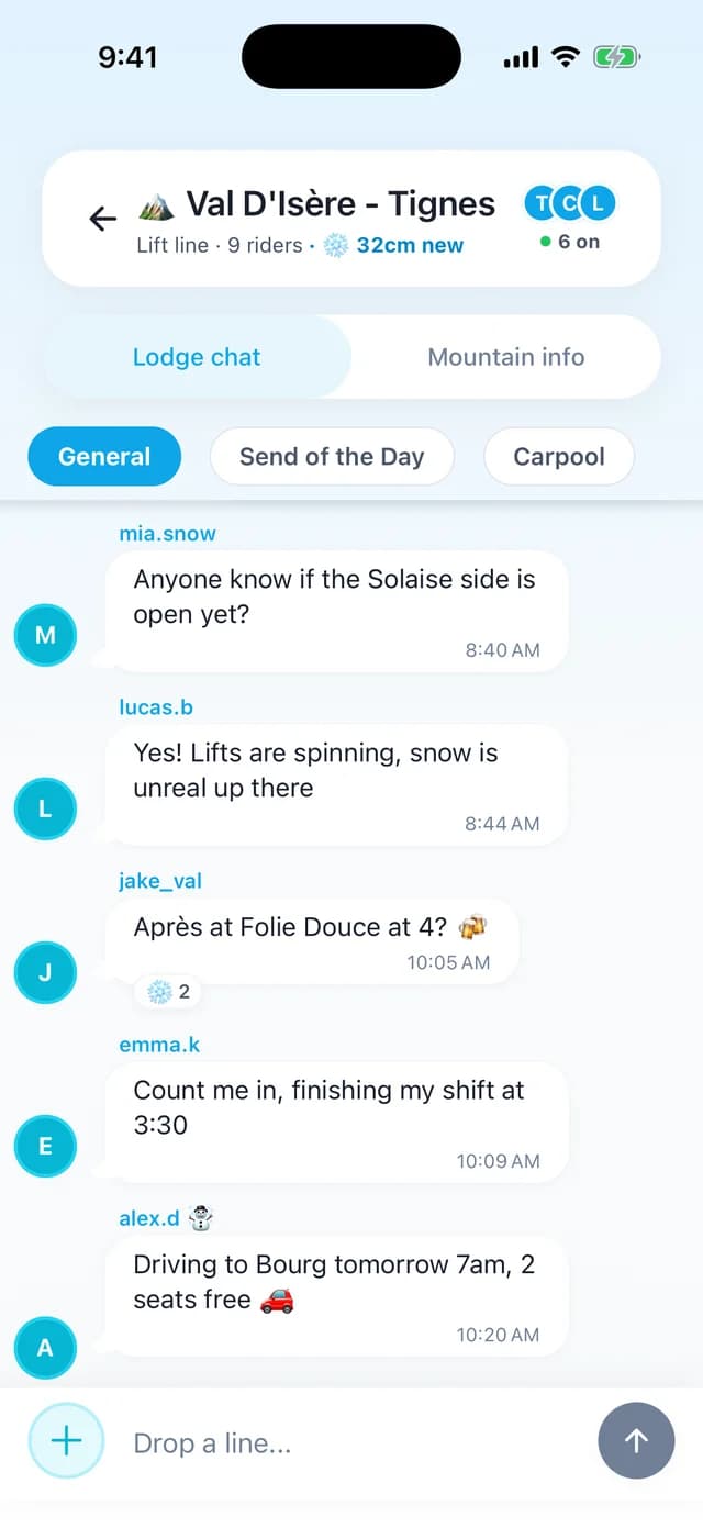 Val d'Isère lodge chat in Après Ski